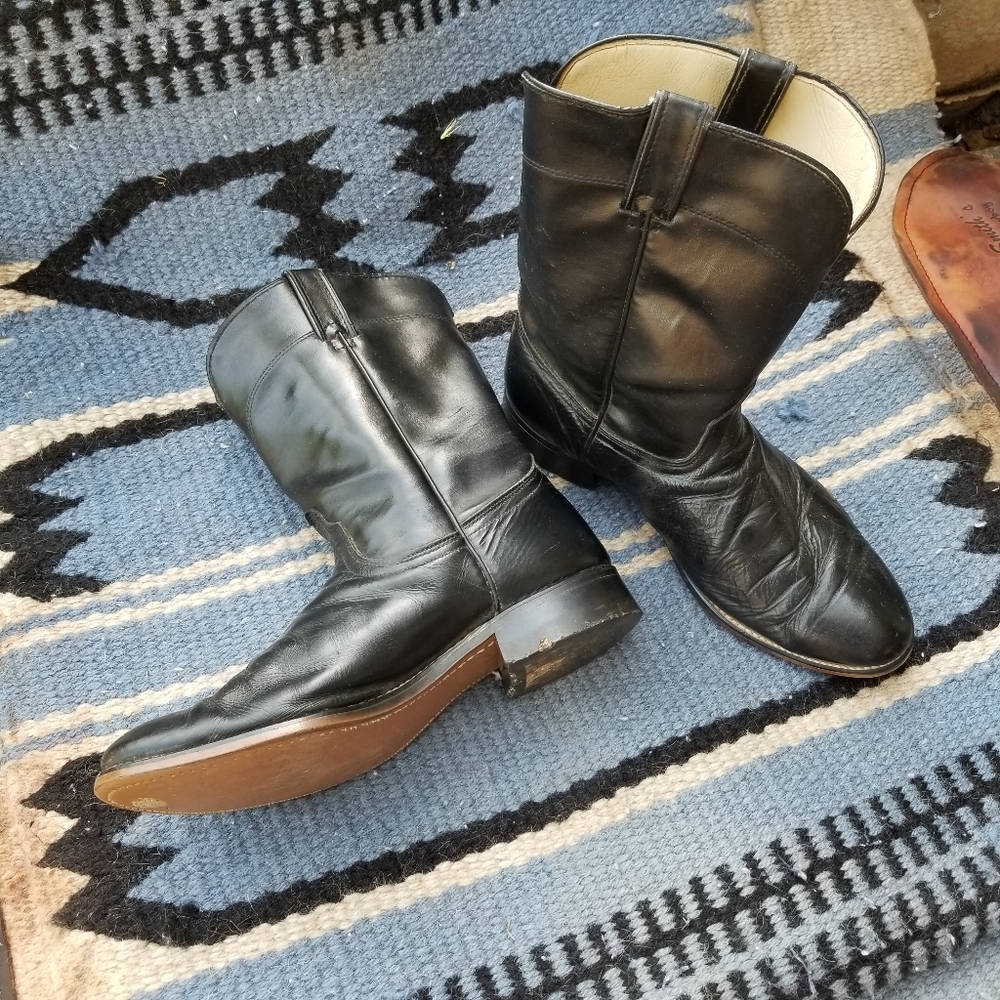 Mens ROPERS BLACK Laredo 10 EE